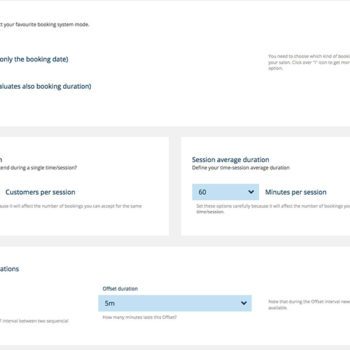 Back-end | Close-up on Bookings rules settings page